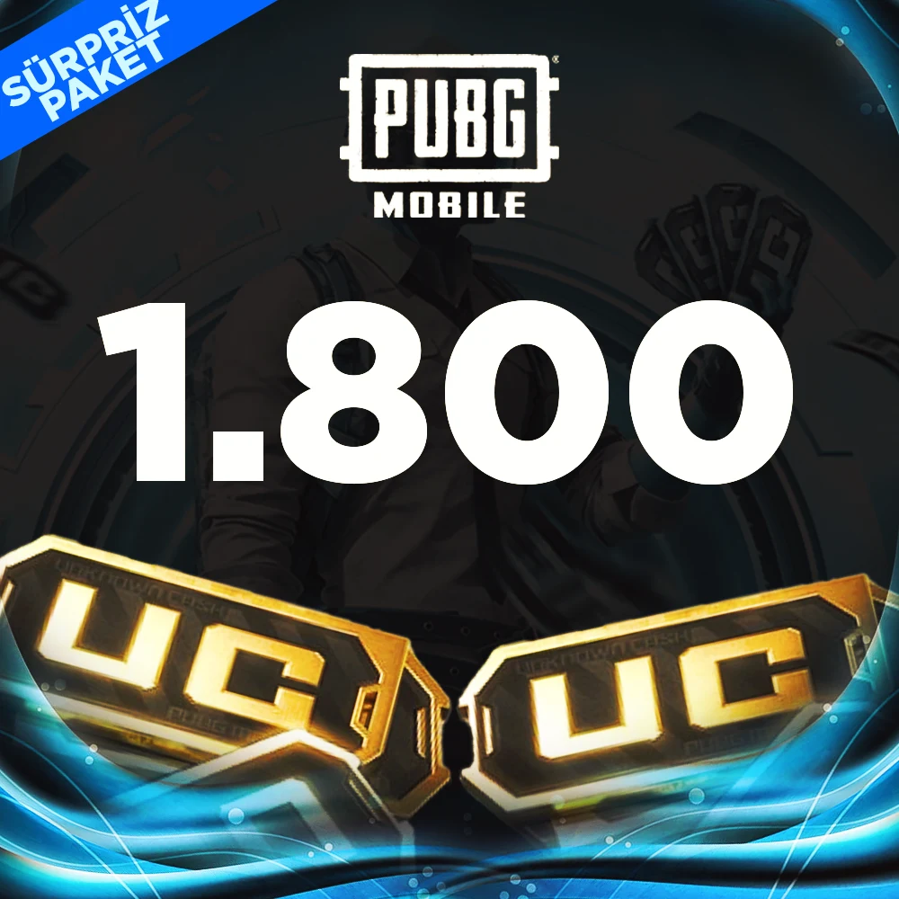 Pubg Mobile 1800 UC (TR-Global) Sürpriz Paket