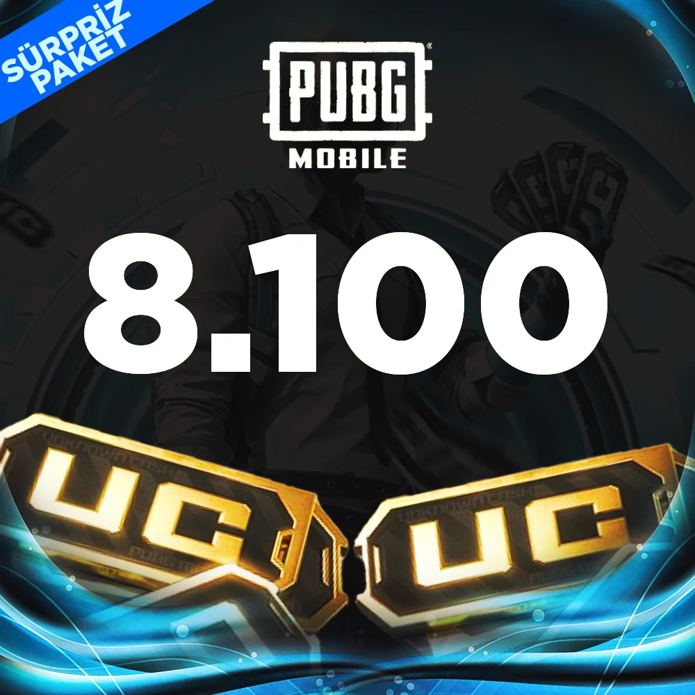 Pubg Mobile 8100 UC (TR-Global) Sürpriz Paket