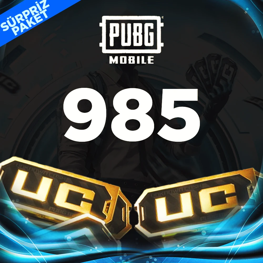 Pubg Mobile 985 UC (TR-Global) Sürpriz Paket
